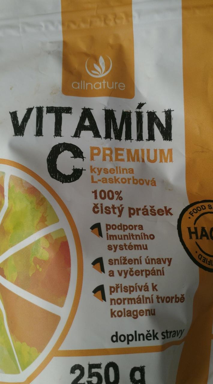 Fotografie - Vitamín C Premium kyselina L-askorbová Allnature