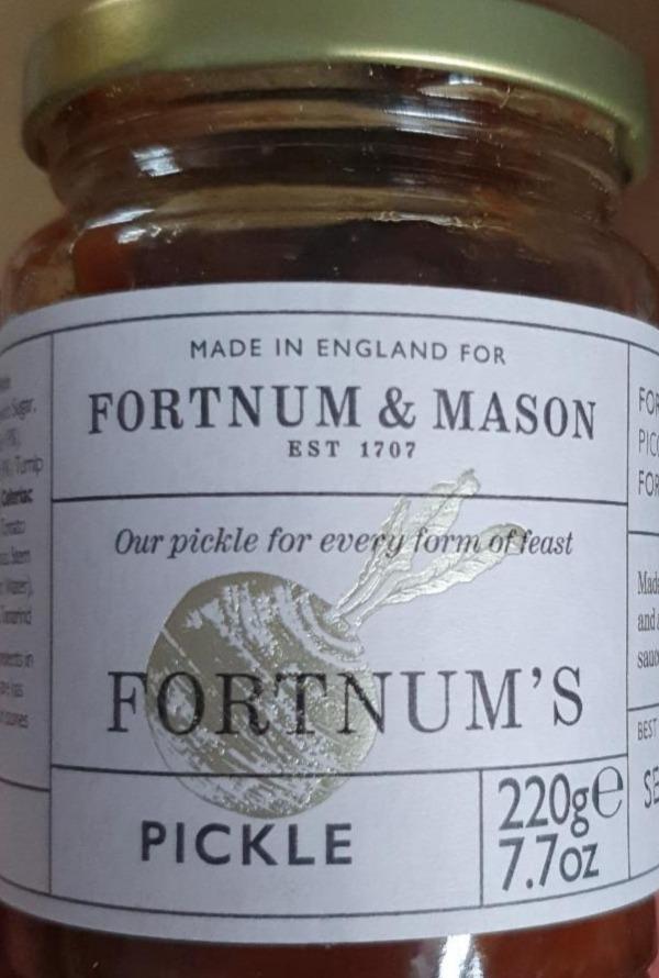 Fotografie - fortnums pickle