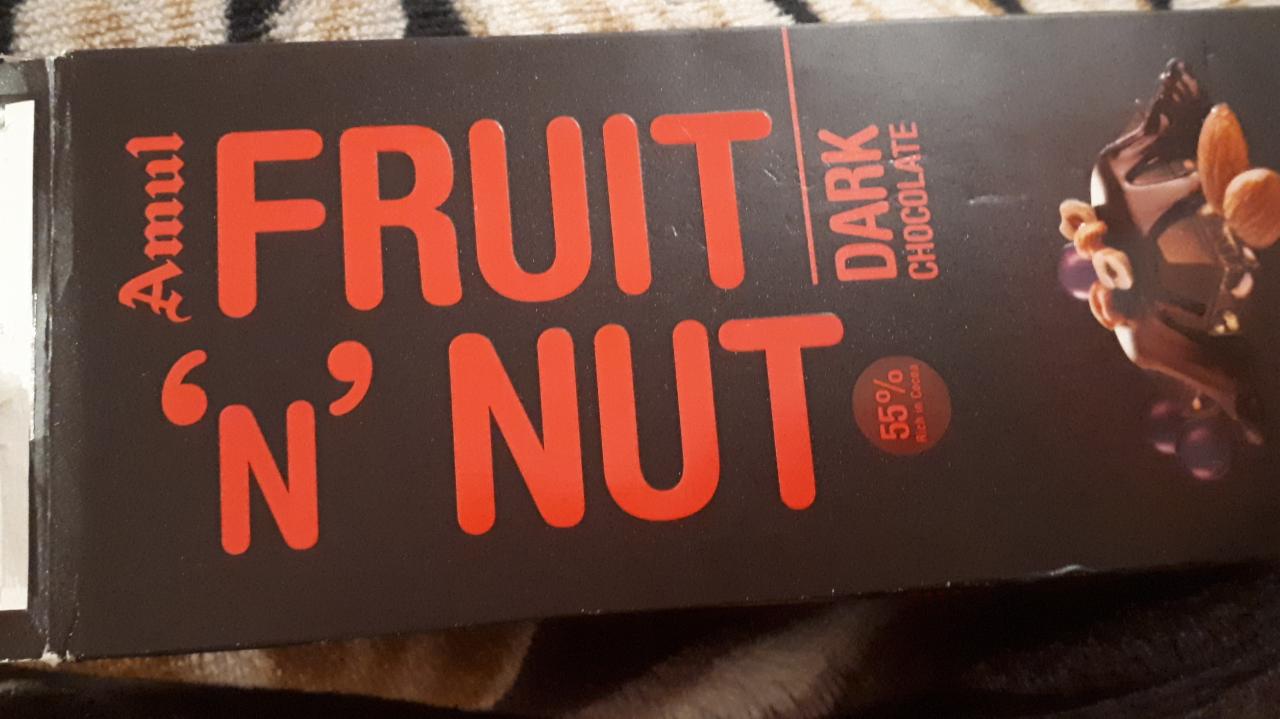 Fotografie - Amul FRUIT n NUT dark chocolate