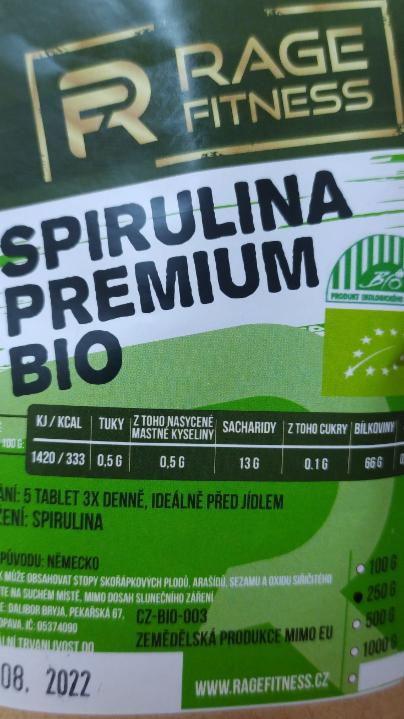 Fotografie - Bio Spirulina premium RageFitness