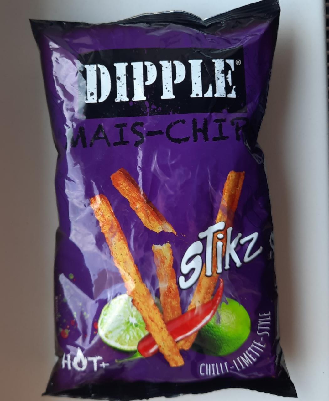 Fotografie - Mais-chips Stikz Chilli-Limette-Style Dipple