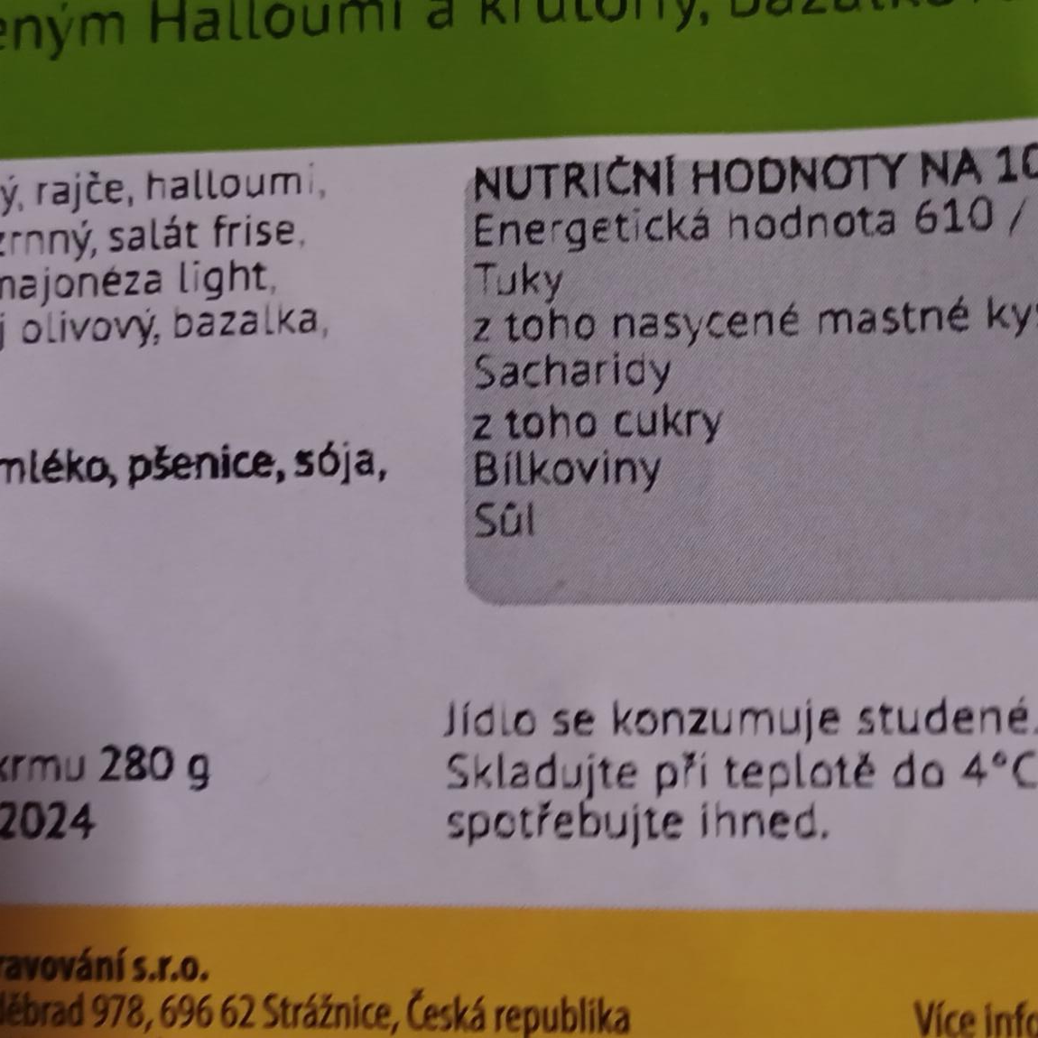 Fotografie - Salát s opečeným Halloumi a krutony, bazalková zálivka Zdravé stravování