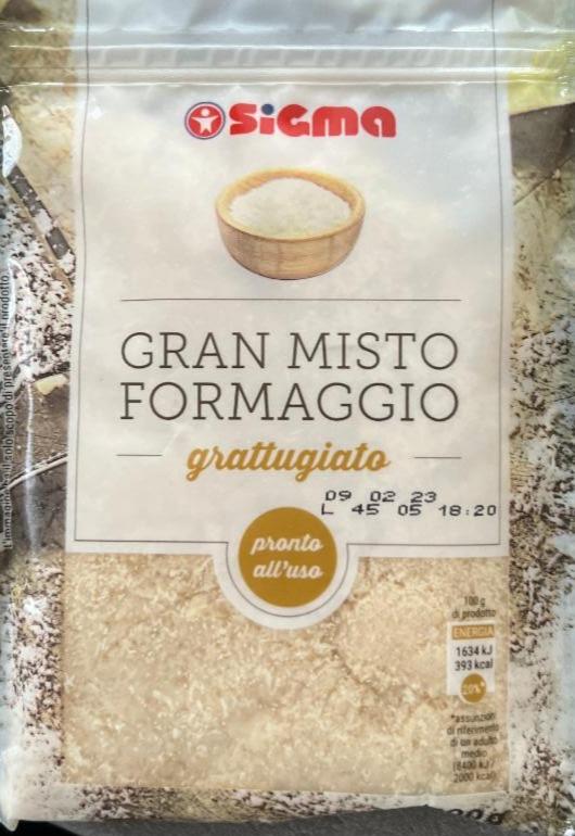 Fotografie - Gran misto formaggio grattugiato Sigma