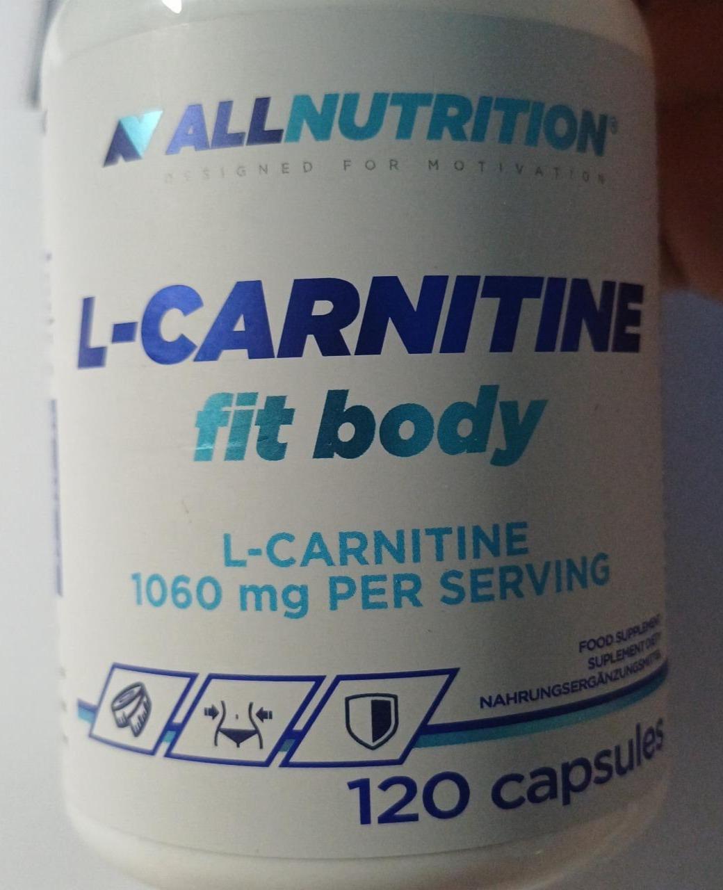 Fotografie - L-Carnitine fit body Allnutrition