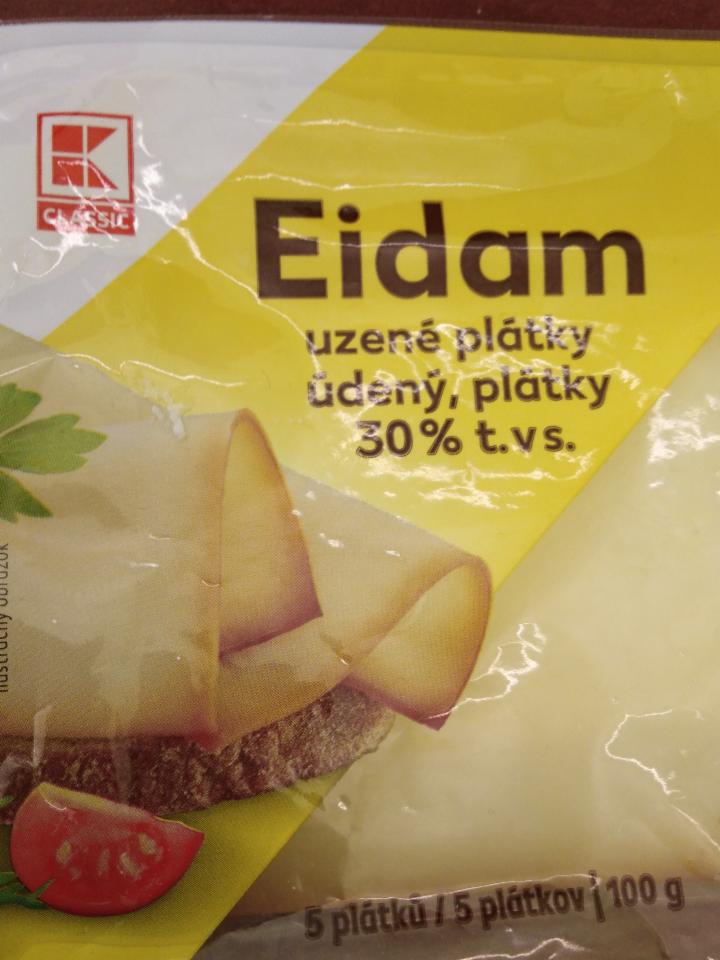 Fotografie - eidam uzený 30% plátky K-Classic