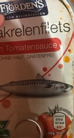 Fotografie - Fjördens Makrelenfilets on Tomatensauce