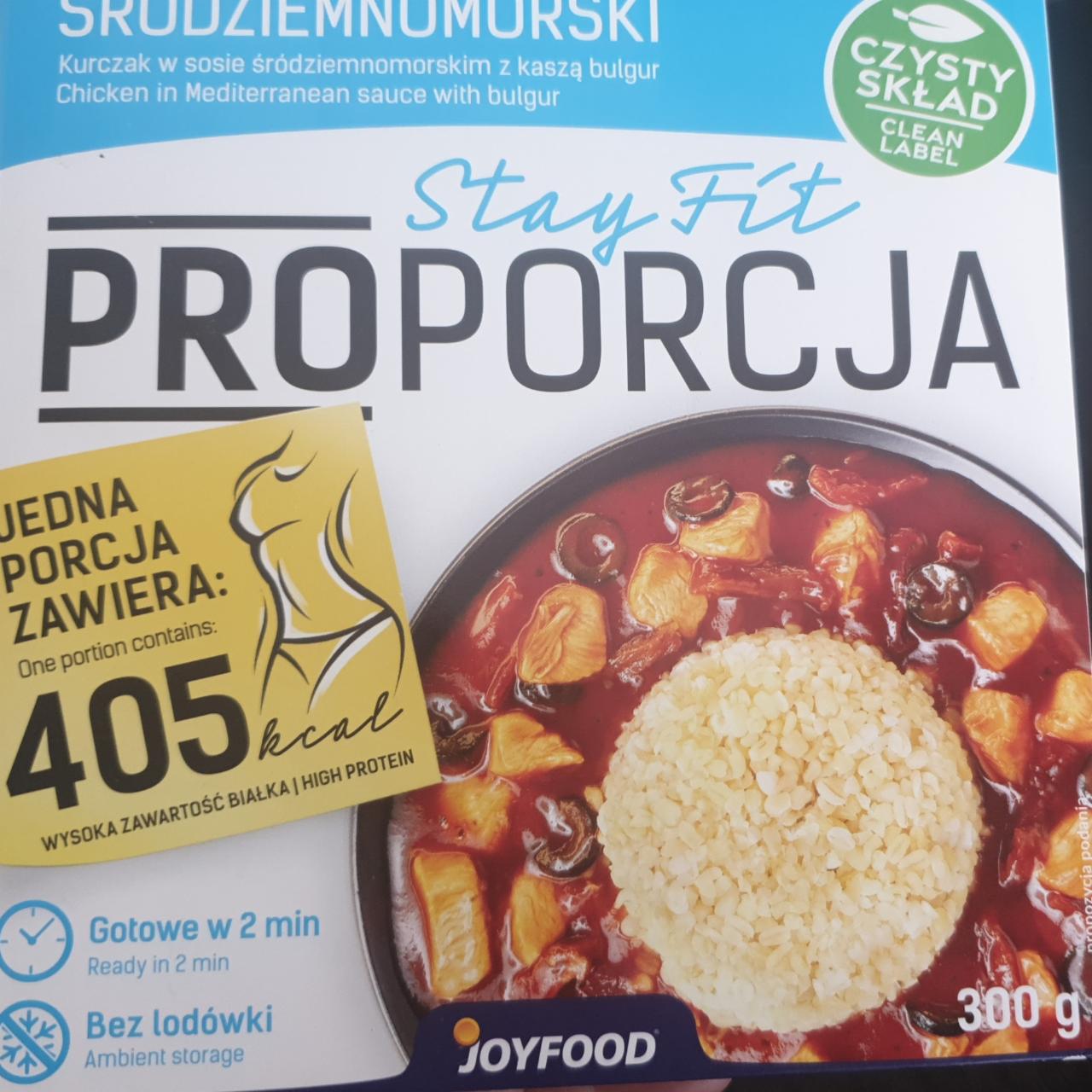 Fotografie - Stay Fit Proporcja Kurczak w sosie śródziemn. z kaszą bulgur i warzywami Joyfood