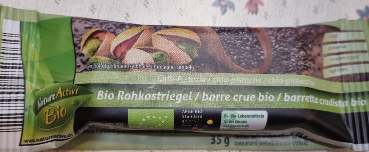 Fotografie - Bio Rohkostriegel Chia-Pistazie Nature Active