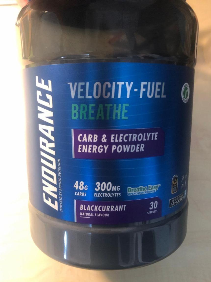 Fotografie - Endurance Velocity-Fuel Carb & Electrolyte Energy Powder Blackcurrant Applied nutrition