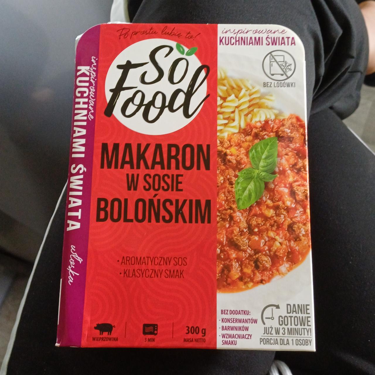 Fotografie - Makaron w Sosie bolońskim So Food