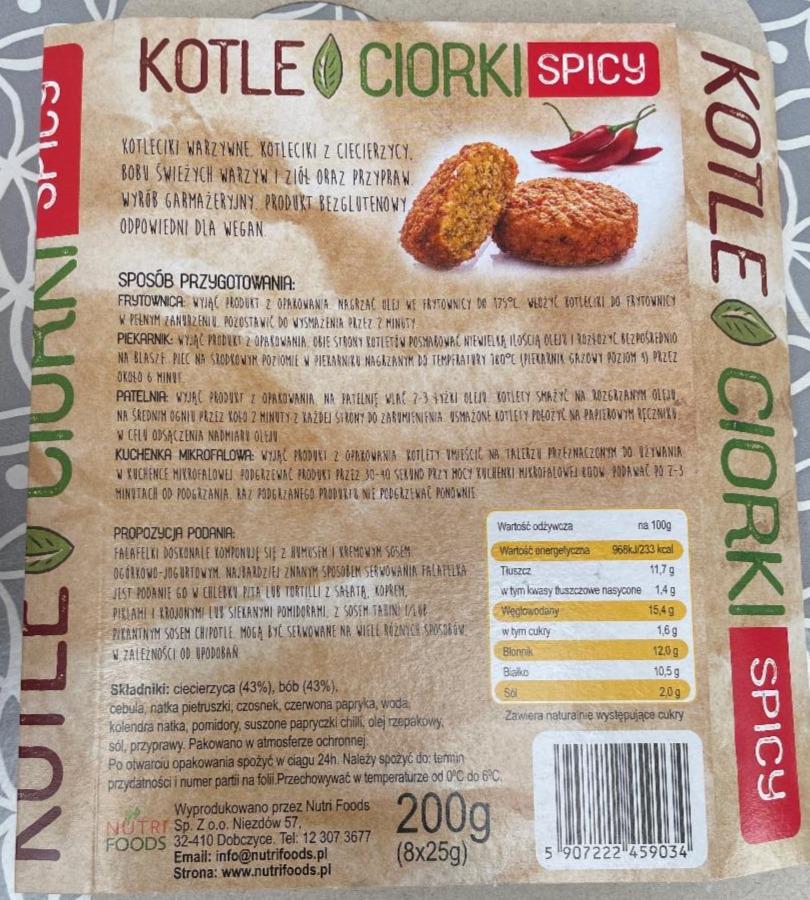 Fotografie - Kotle Ciorki Spicy Nutri foods