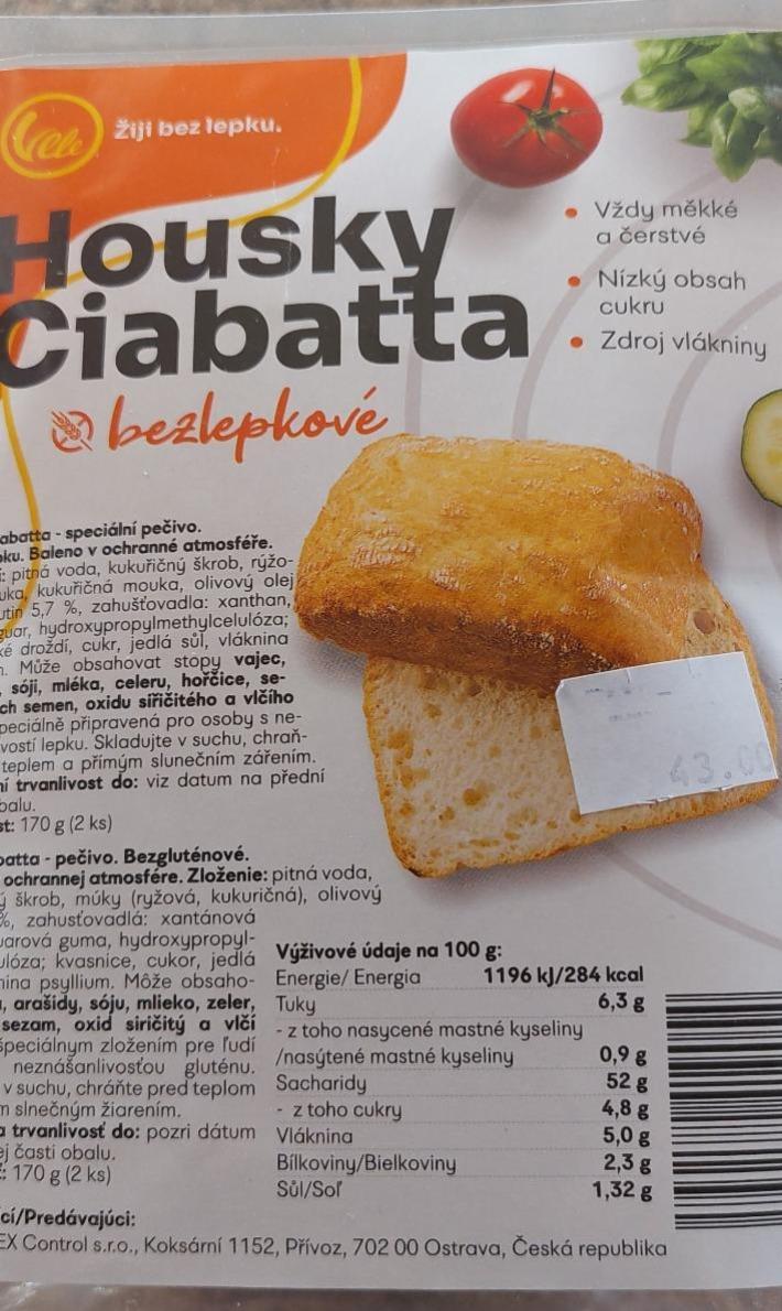 Fotografie - Housky Ciabatta bezlepkové VeLe