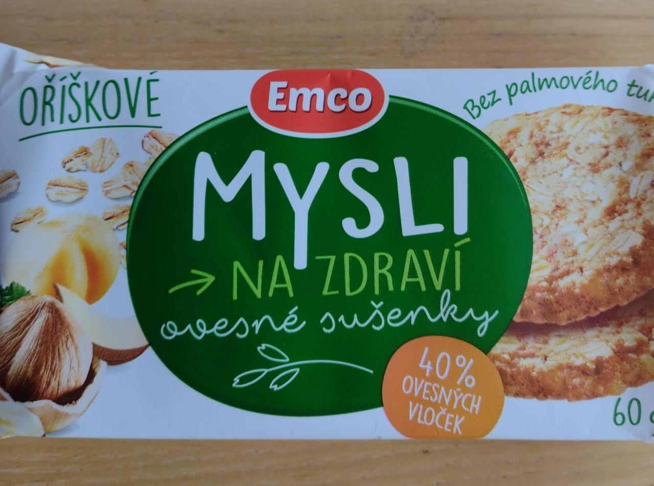 Fotografie - Mysli na zdraví ovesné sušenky oříškové bez palmového tuku Emco