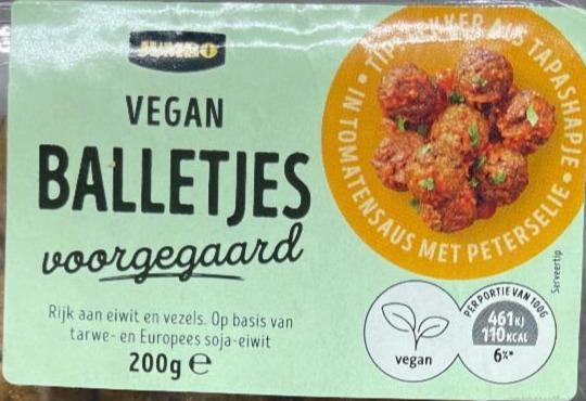 Fotografie - Vegan balletjes voorgegaard Jumbo