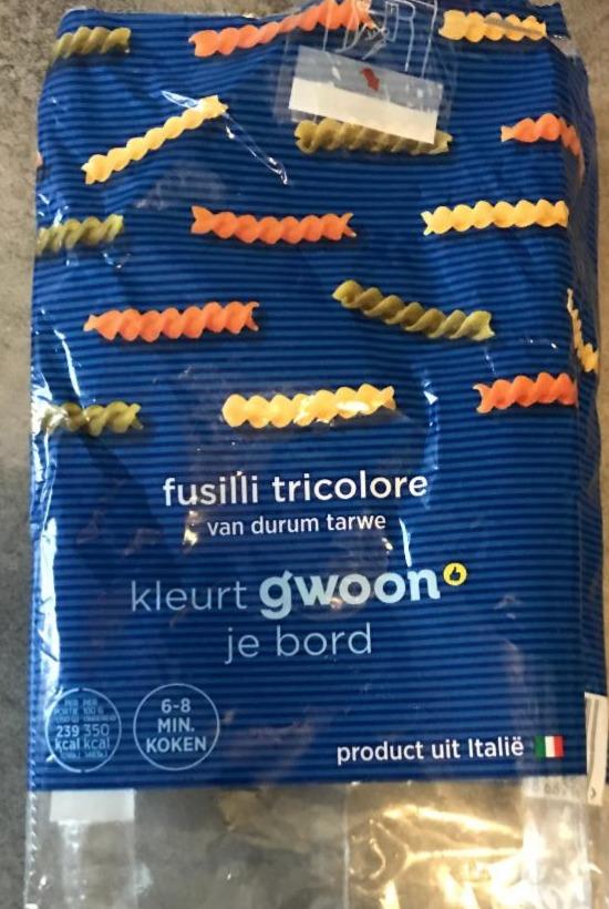 Fotografie - Fusilli tricolore van durum tarwe g'woon