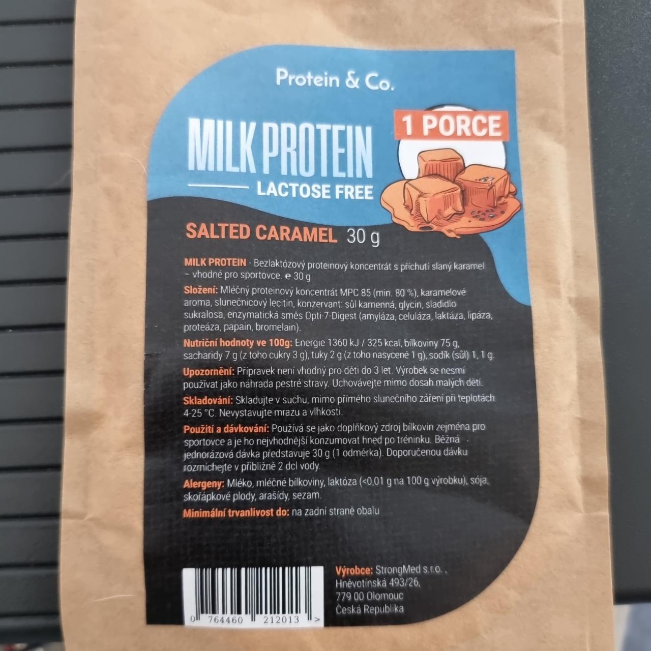 Fotografie - Milk Protein lactose free Salted Caramel Protein & Co.