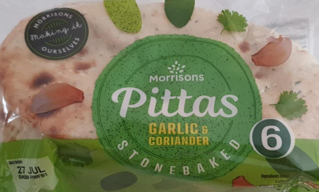 Fotografie - Pittas garlic & coriander Morrisons