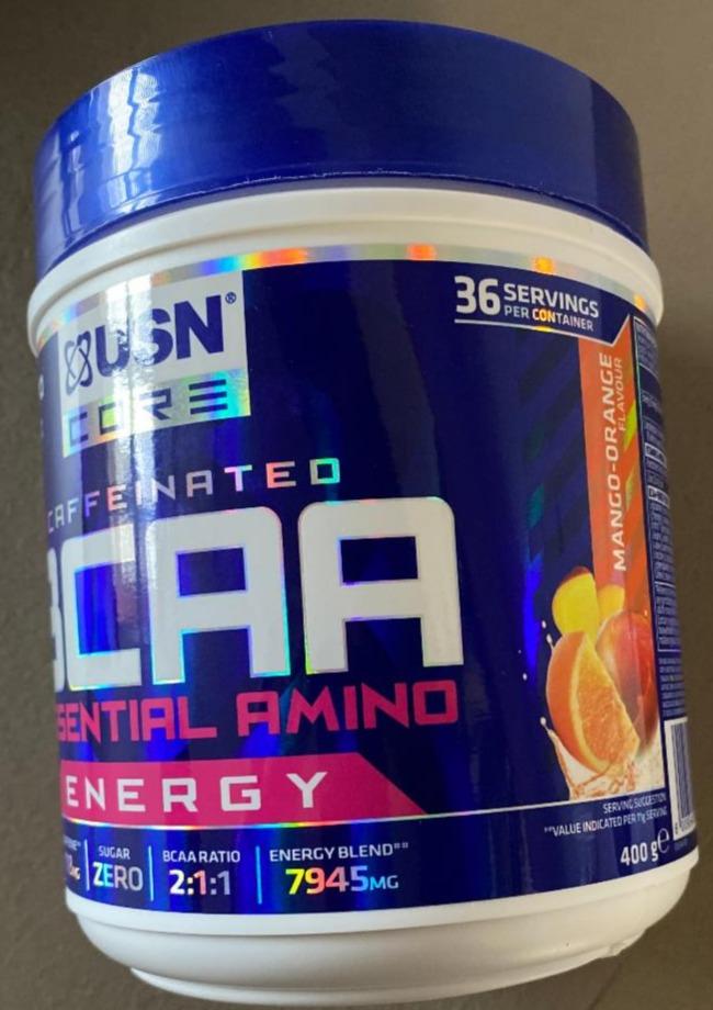 Fotografie - BCAA Essential Amino Energy Mango-Orange flavour USN