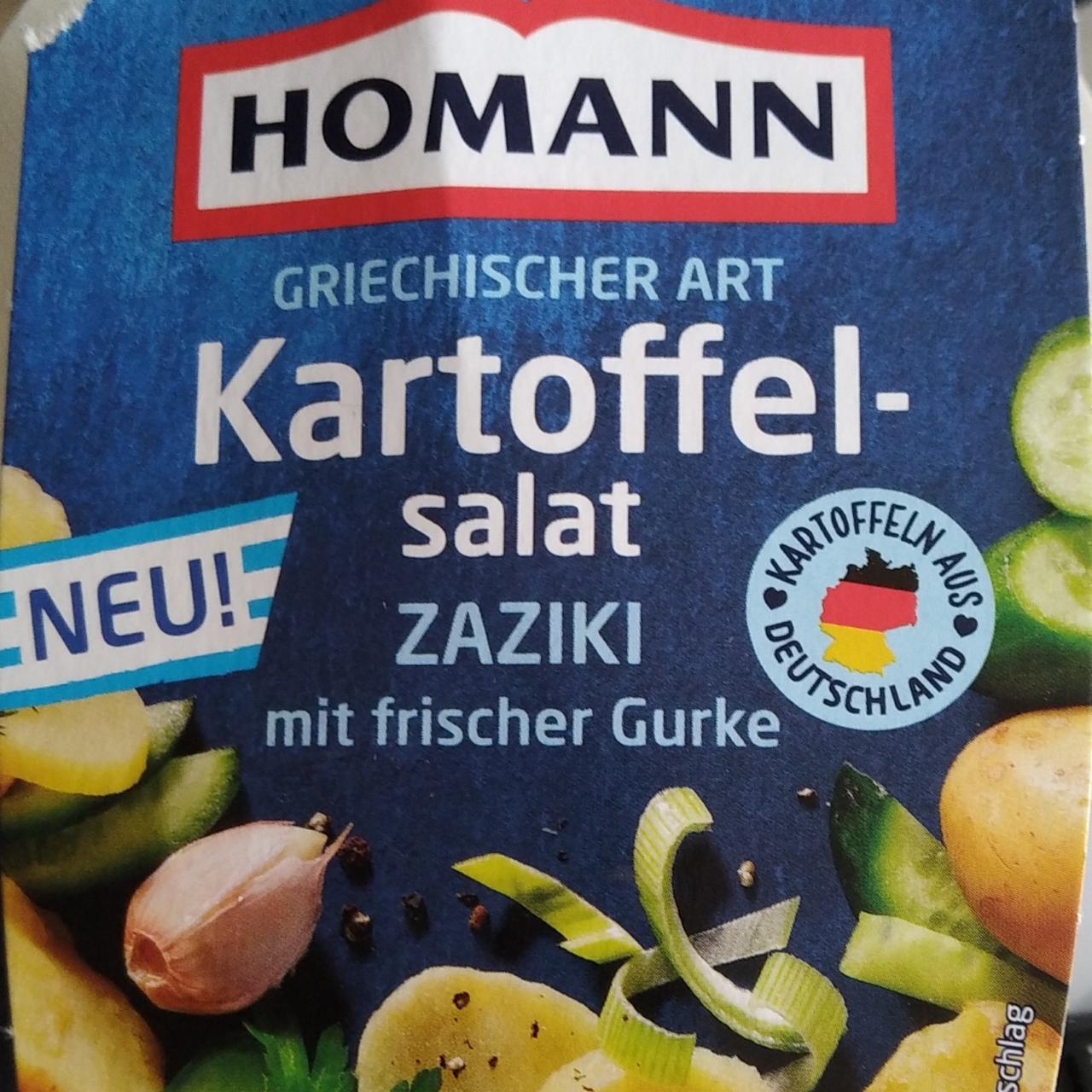 Fotografie - Kartoffel-salat zaziki mit frischer gurke Homann