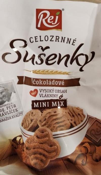 Fotografie - Celozrnné sušenky mini mix čokoládové Rej