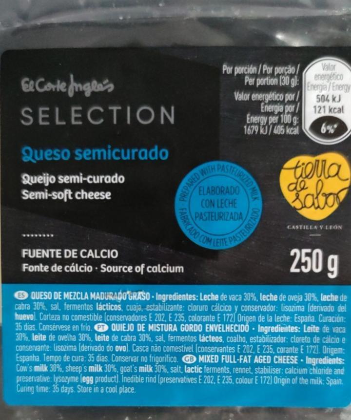 Fotografie - Queso semicurado El Corte Inglés