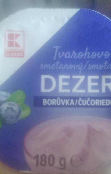 Fotografie - tvarohovo-smetanový dezert borůvka K-Classic Kaufland