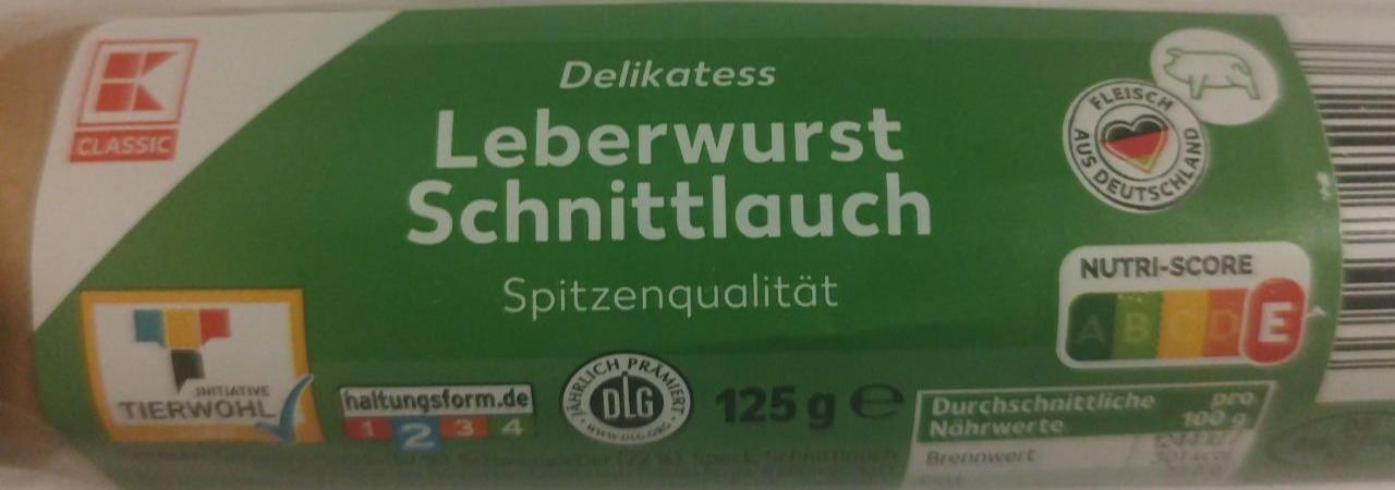 Fotografie - Delikatess Leberwurst Schnittlauch K-Classic