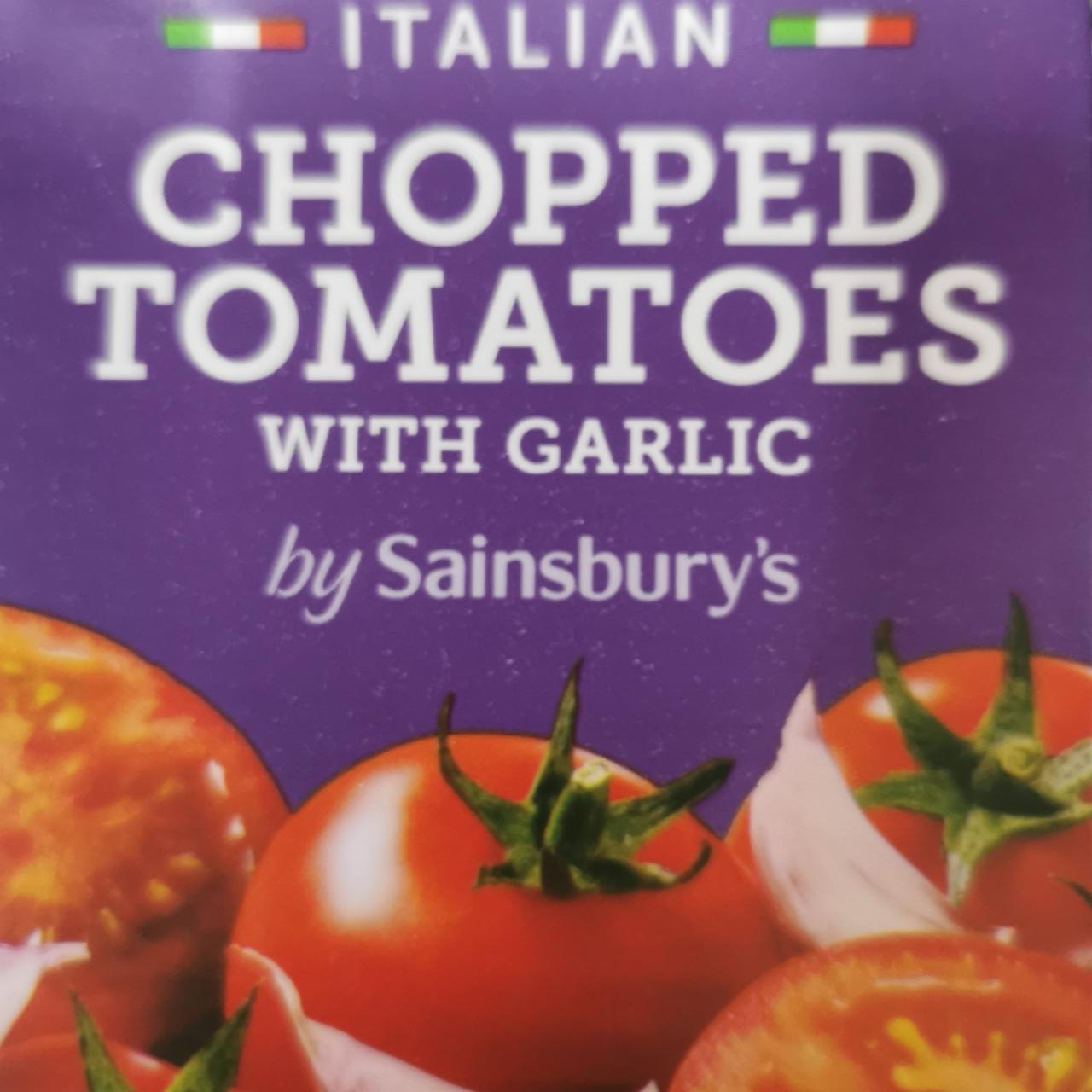 Fotografie - Chopped tomatoes with garlic Sainsbury's