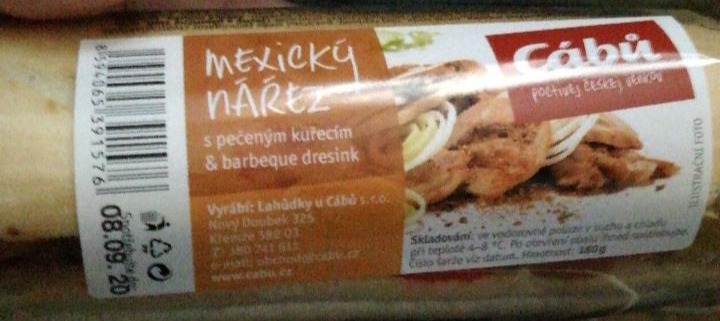 Fotografie - Mexický nářez s pečeným kuřecím & barbeque dresink Cábů