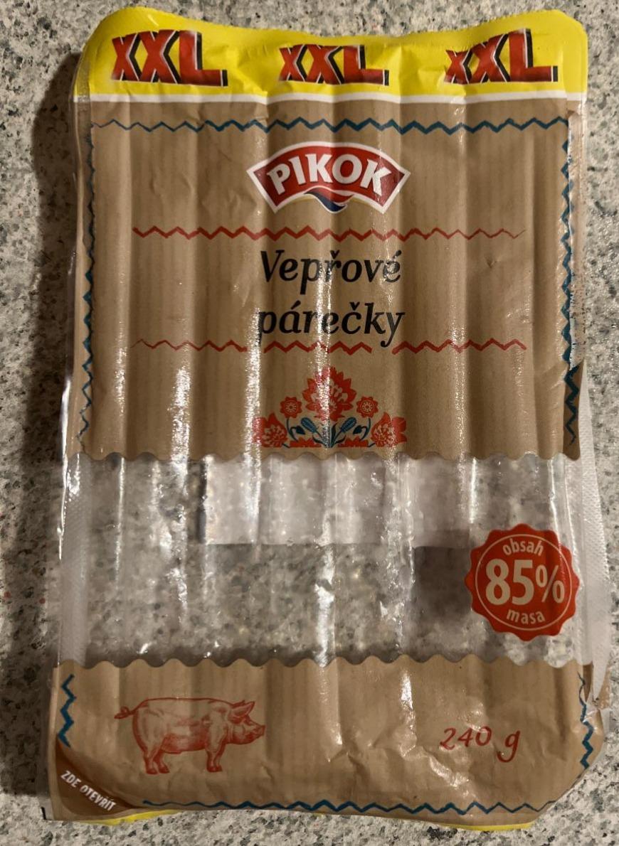 Fotografie - Vepřové párečky 85% masa Pikok