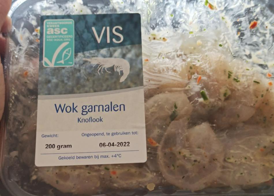 Fotografie - Wok garnalen knoflook