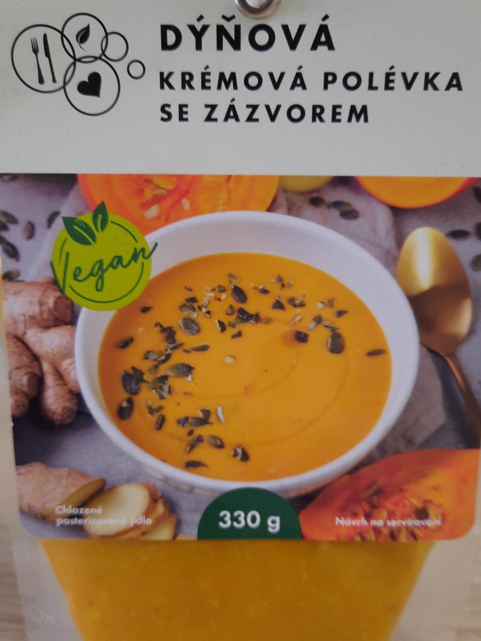 Fotografie - Dýňová krémová polévka se zázvorem Vegan Zdravé stravování