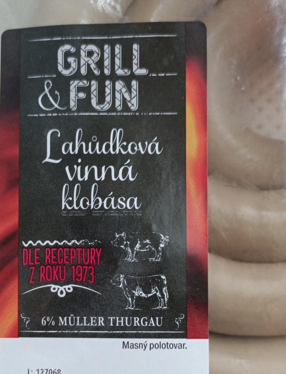 Fotografie - klobása vinná lahůdková Grill & Fun