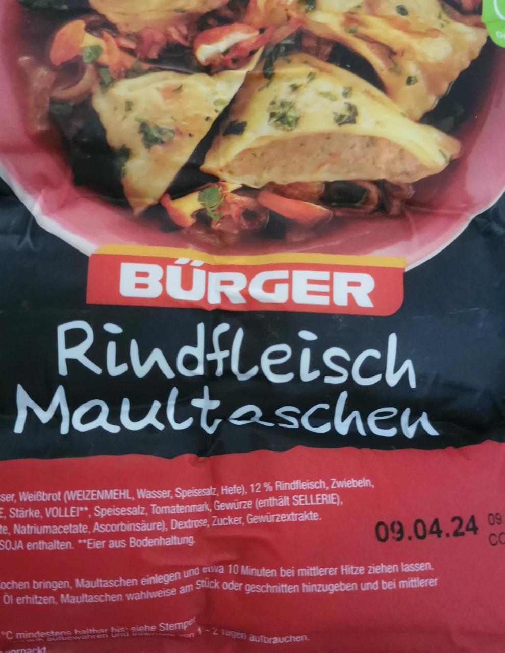 Fotografie - Rindfleisch Maultasche Bürger