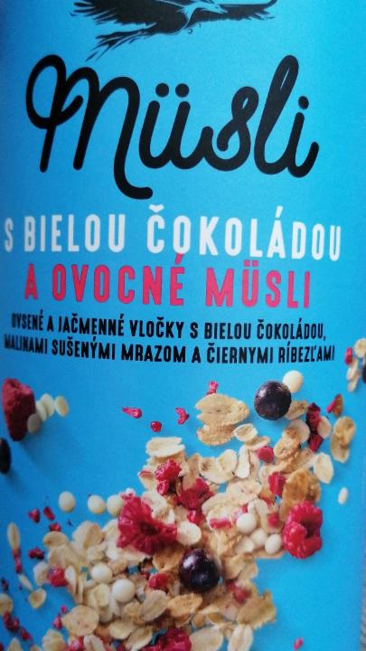 Fotografie - Müsli s bílou čokoládou a ovocné müsli OneDayMore