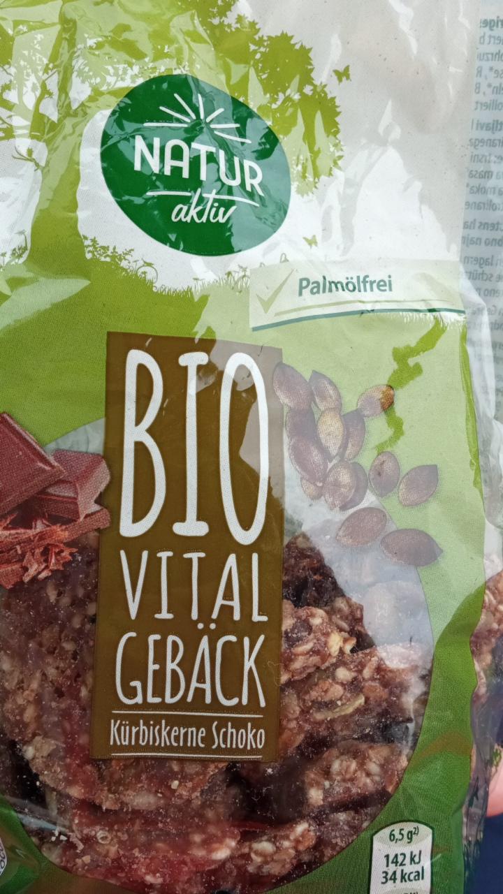 Fotografie - Natur Aktiv bio vital gebäck kürbiskerne schoko