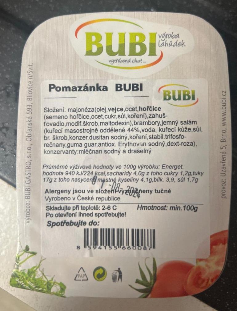 Fotografie - Pomazánka Bubi