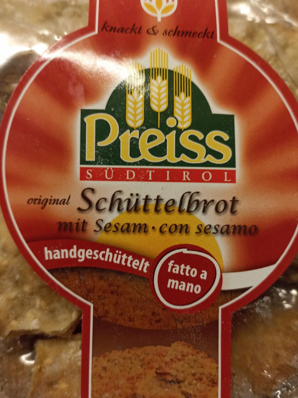 Fotografie - Handgeschütteltes Schüttelbrot mit Sesam Preiss