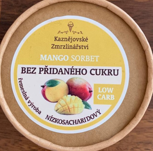 Fotografie - Mango sorbet Kaznějovské zmrzlinářství