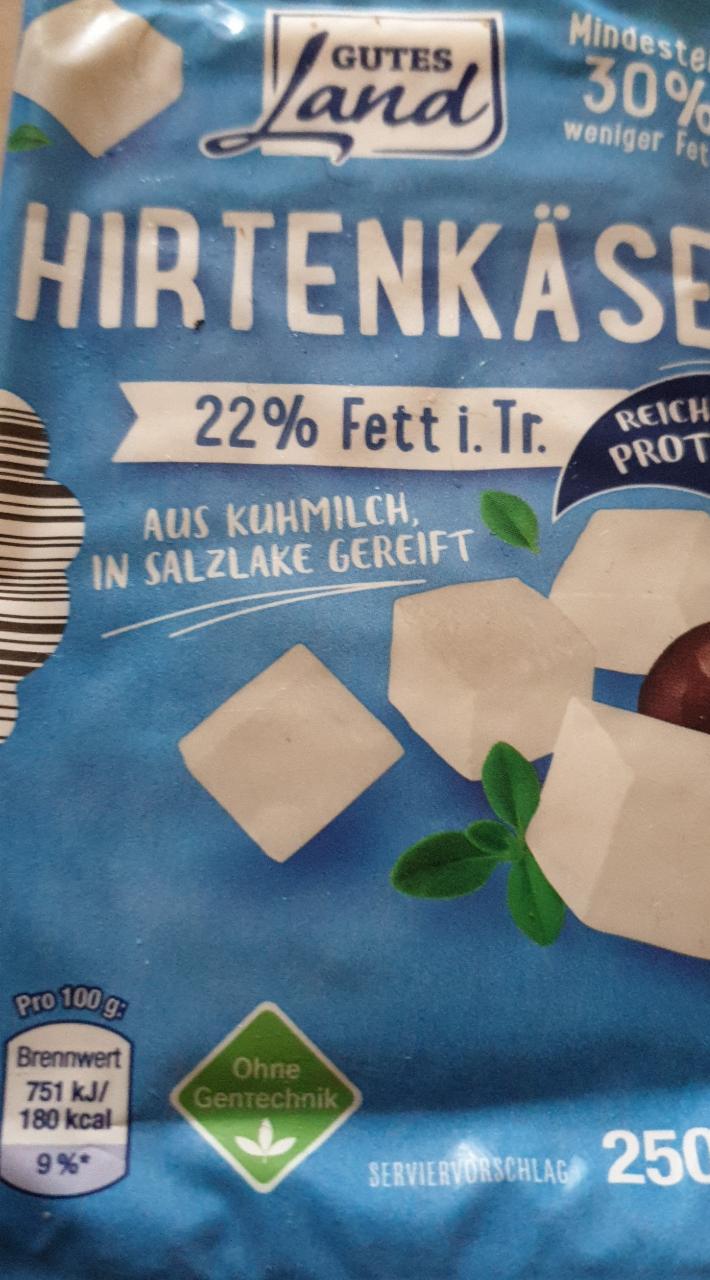 Fotografie - Hirtenkäse 22% fett Gutes Land