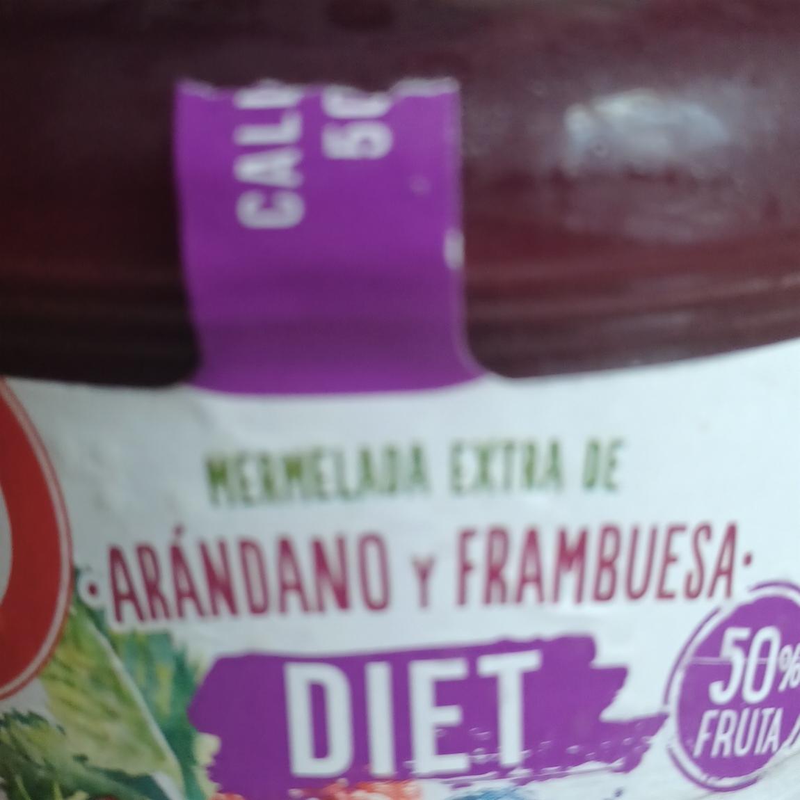 Fotografie - Mermelada extra de Arándano y frambuesa DIET Auchan