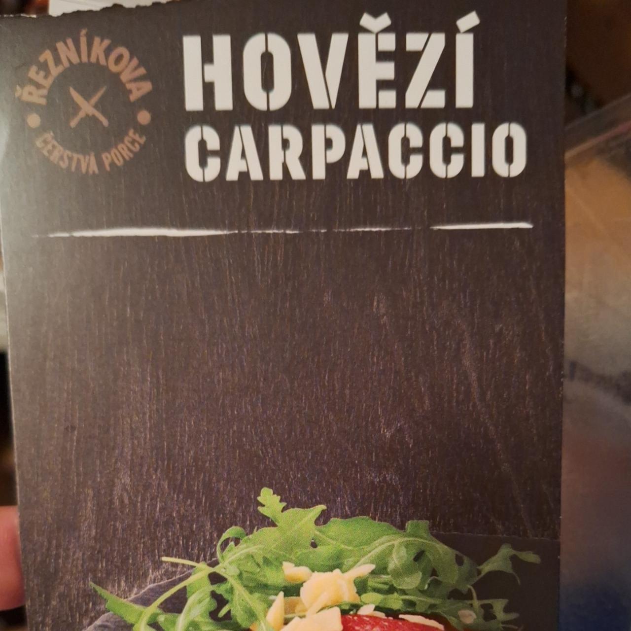 Fotografie - hovězí carpaccio Řezníkova čerstvá porce