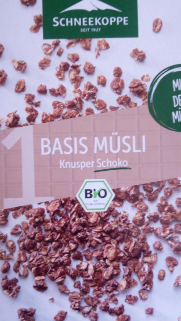 Fotografie - Bio Basis Müsli Knusper Schoko Schneekoppe