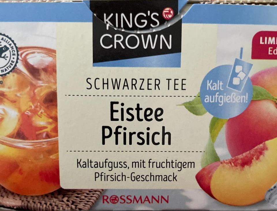 Fotografie - King’s Crown aromatizovaný černý čaj s příchutí broskve