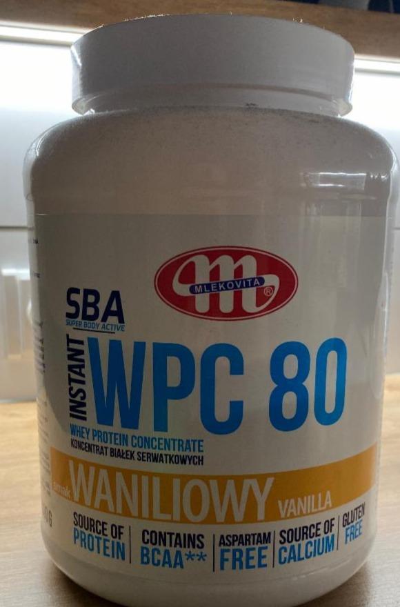 Fotografie - SBA Instant WPC 80 whey protein concentrate smak waniliowy Mlekovita