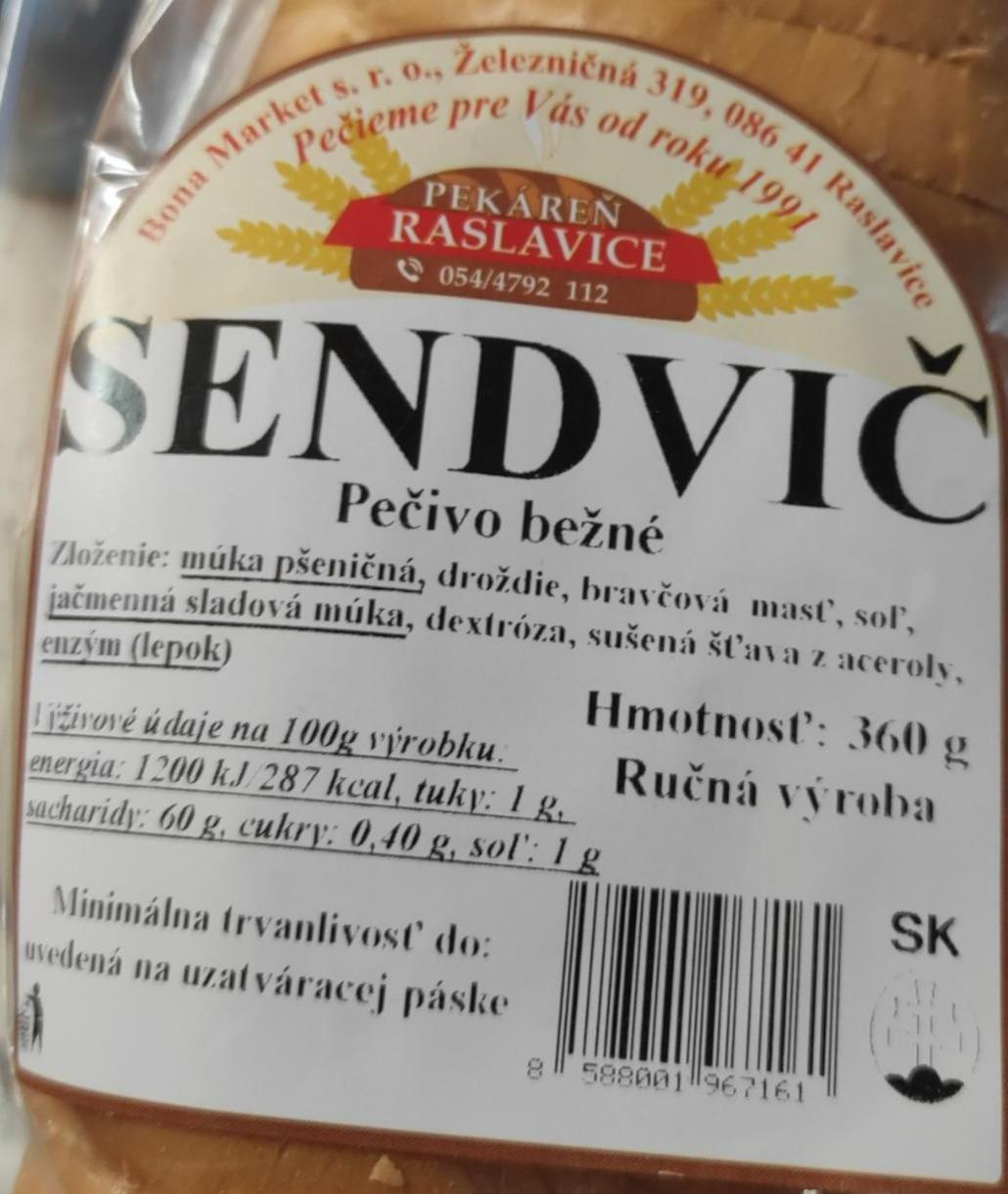 Fotografie - Sendvič Pekáreň Raslavice