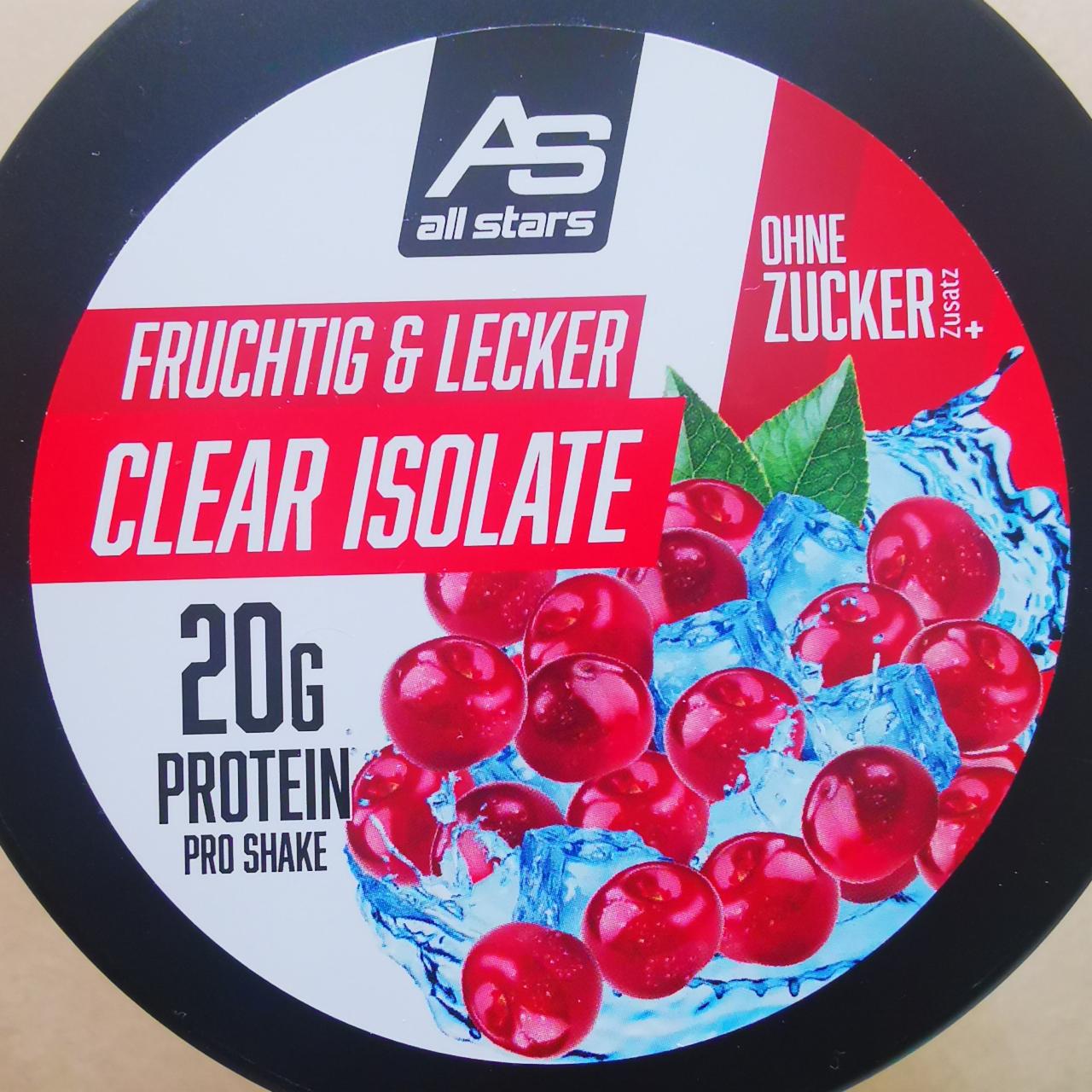 Fotografie - Clear isolate fruchtig & lecker All Stars