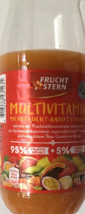 Fotografie - Multivitamin Mehrfrucht-karottensaft Fruchtstern