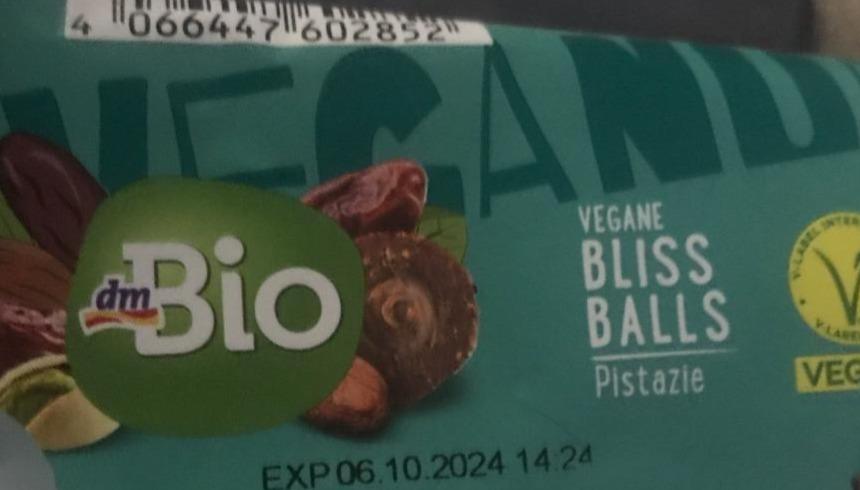 Fotografie - Vegane Bliss Balls pistazie pistáciové kuličky dmBio