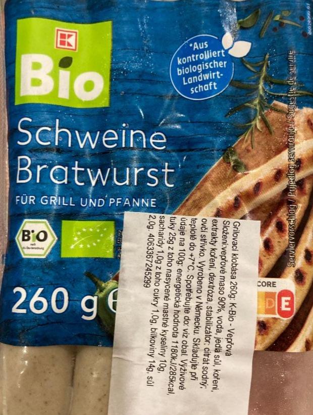 Fotografie - Schweine Bratwurst K-Classic BIO